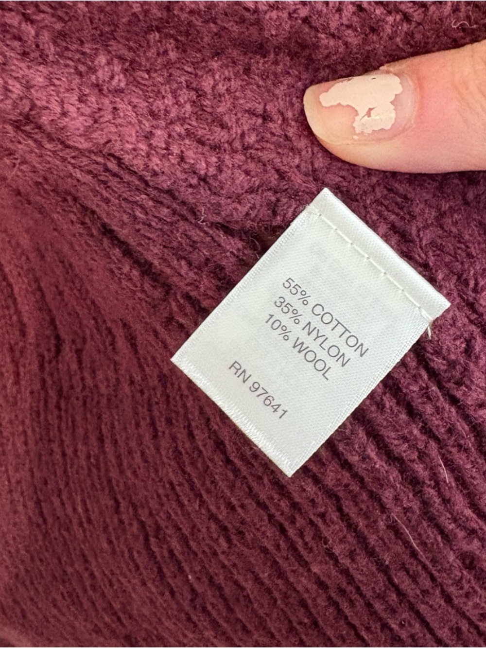 J. Jill Wool Blend Cable Cardigan purple burgandy size 3X - Picture 4 of 6